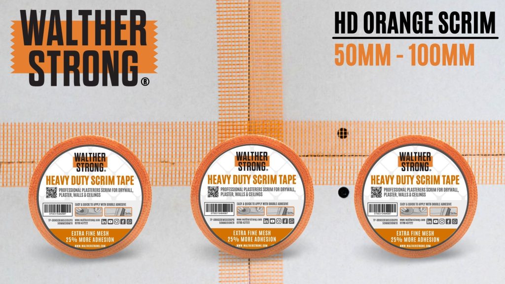 Orange Scrim tape with 3 sizes.