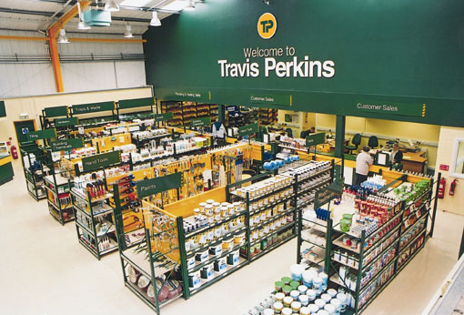 An image of a travis perkins warehouse stocking Walther Strong.