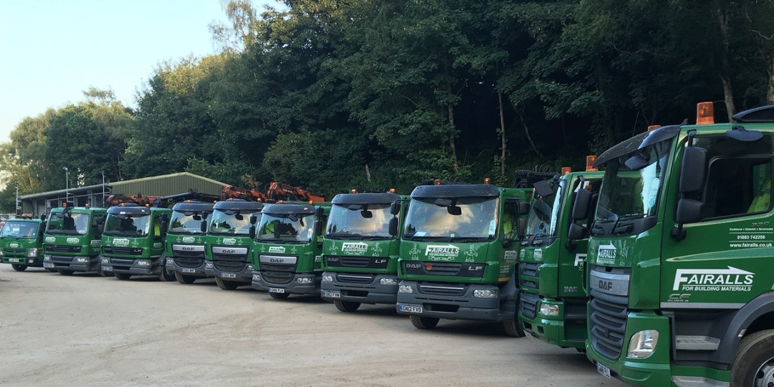 A row of fairalls haulage trucks.
